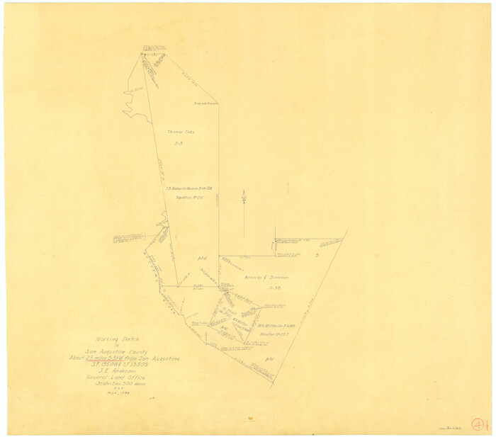 63691, San Augustine County Working Sketch 4, General Map Collection