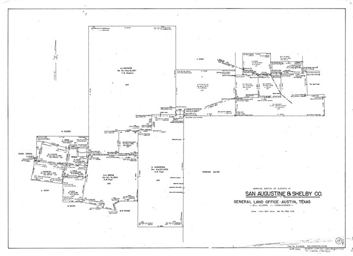 63703, San Augustine County Working Sketch 15, General Map Collection