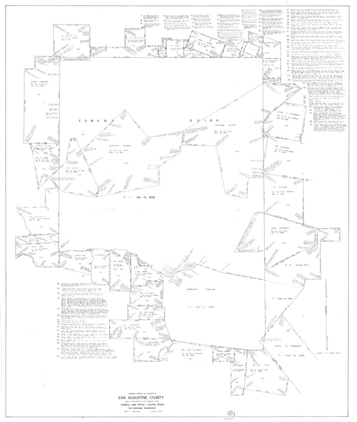 63709, San Augustine County Working Sketch 21, General Map Collection