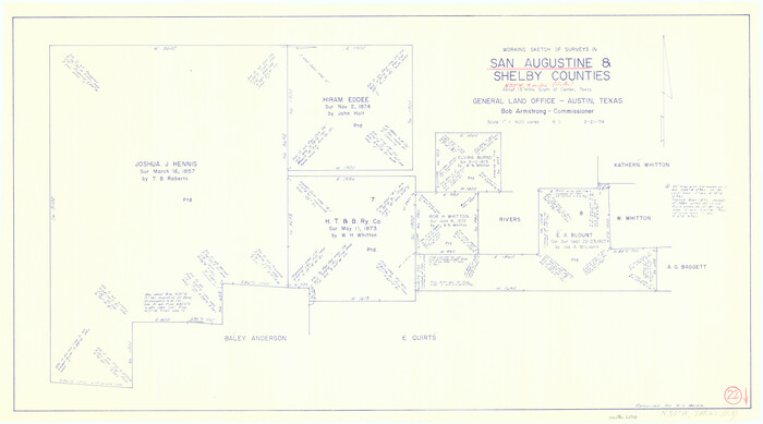 63710, San Augustine County Working Sketch 22, General Map Collection