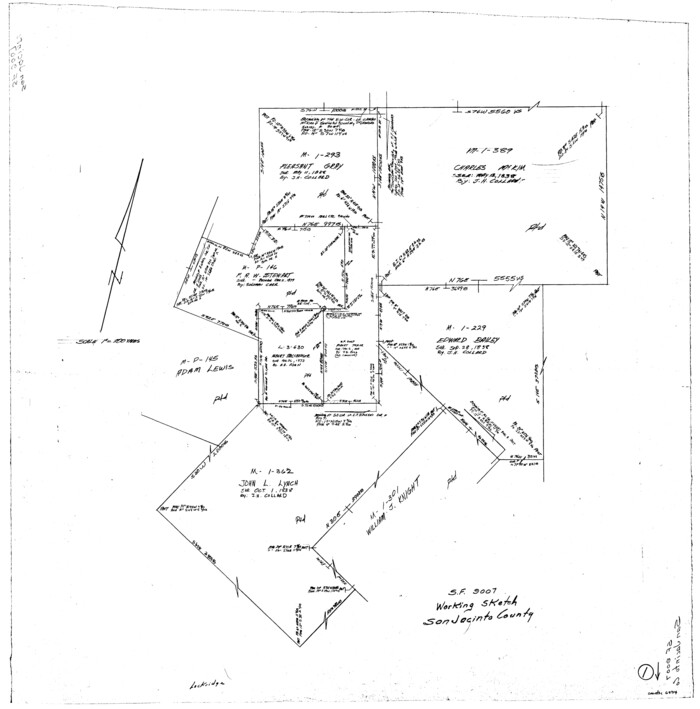 63714, San Jacinto County Working Sketch 1, General Map Collection