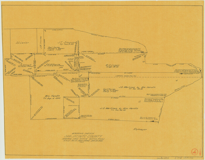 63717, San Jacinto County Working Sketch 4, General Map Collection