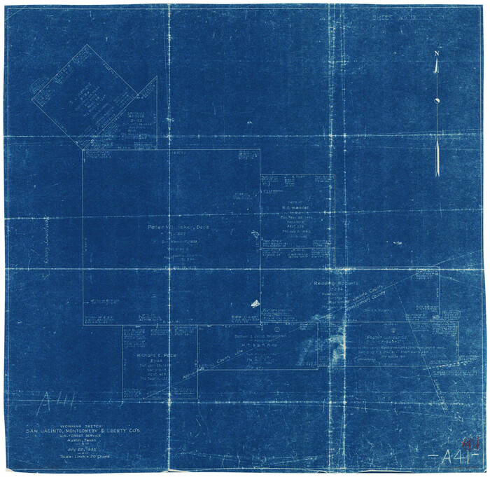63727, San Jacinto County Working Sketch 14, General Map Collection
