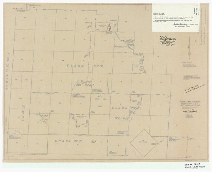 6375, Jeff Davis County Rolled Sketch 27, General Map Collection
