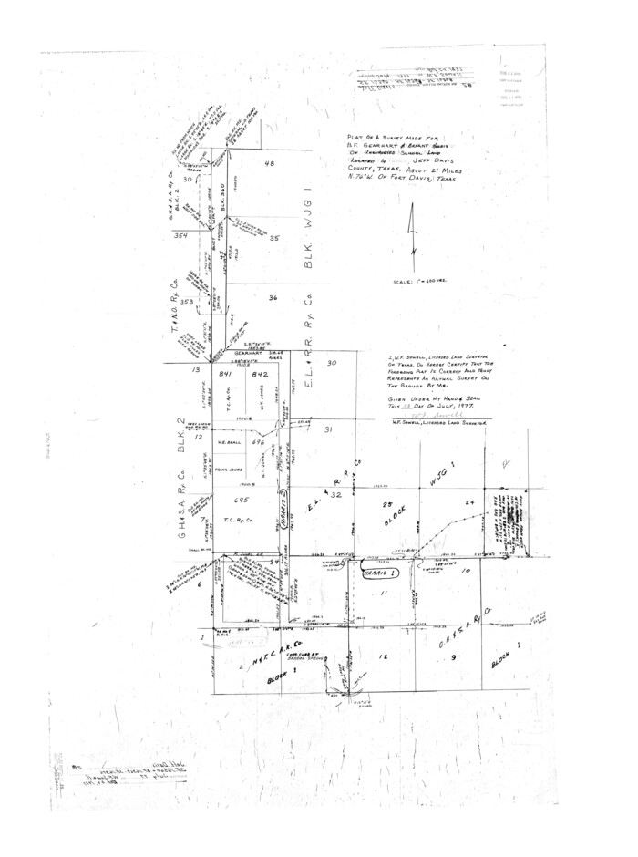 6376, Jeff Davis County Rolled Sketch 28, General Map Collection