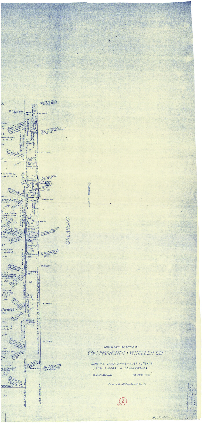 63761, Collingsworth County Working Sketch 2, General Map Collection

