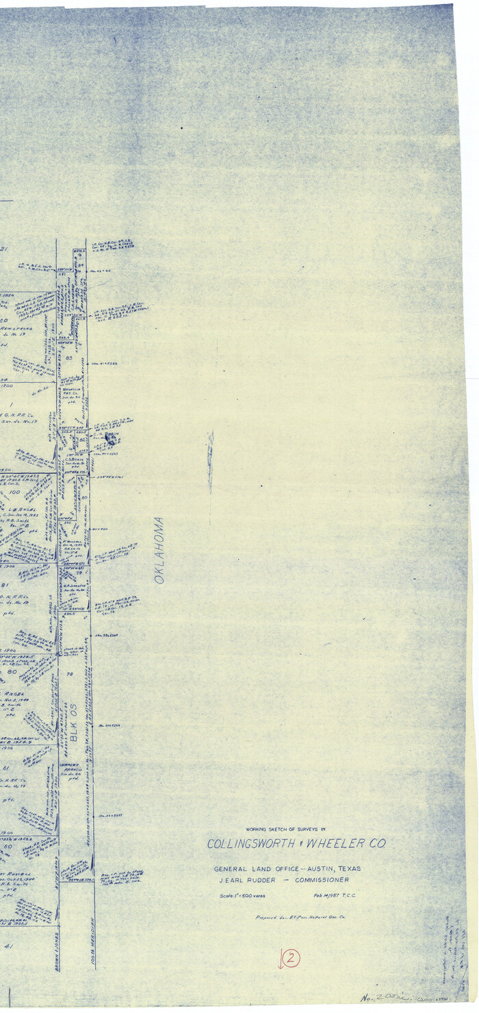 63761, Collingsworth County Working Sketch 2, General Map Collection