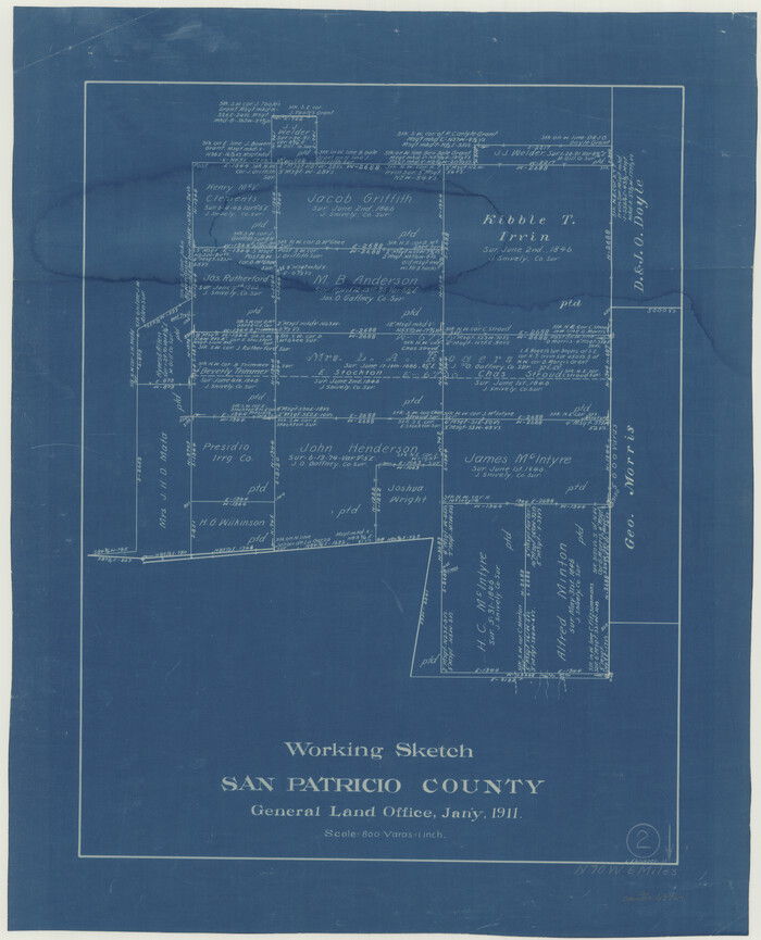 63764, San Patricio County Working Sketch 2, General Map Collection