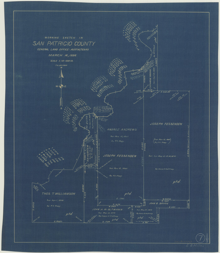 63769, San Patricio County Working Sketch 7, General Map Collection