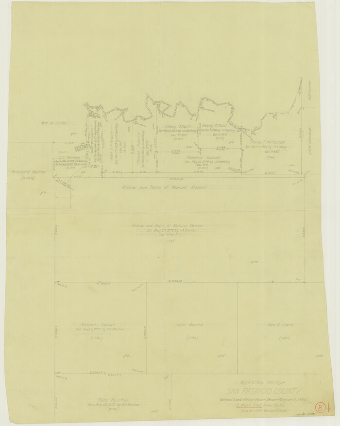 63770, San Patricio County Working Sketch 8, General Map Collection