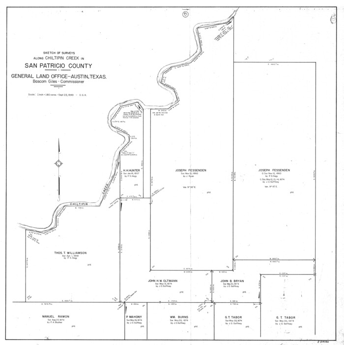 63775, San Patricio County Working Sketch 13, General Map Collection