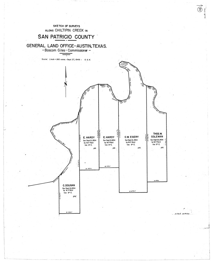 63776, San Patricio County Working Sketch 14, General Map Collection