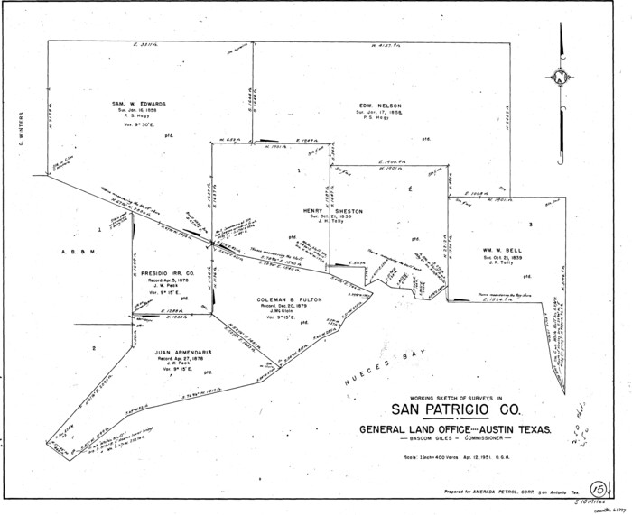 63777, San Patricio County Working Sketch 15, General Map Collection