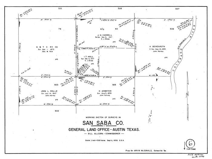 63794, San Saba County Working Sketch 6, General Map Collection