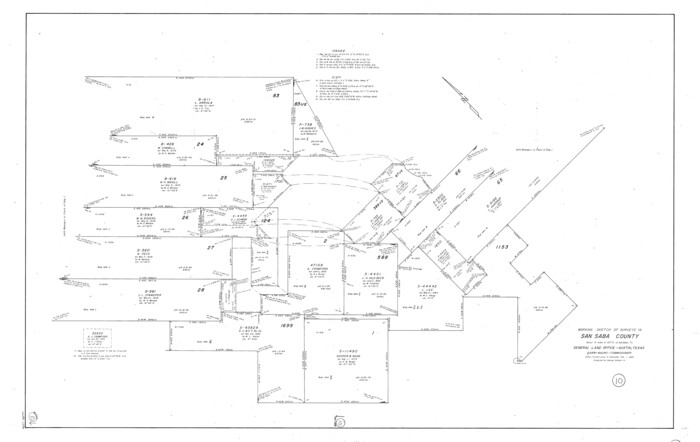 63798, San Saba County Working Sketch 10, General Map Collection