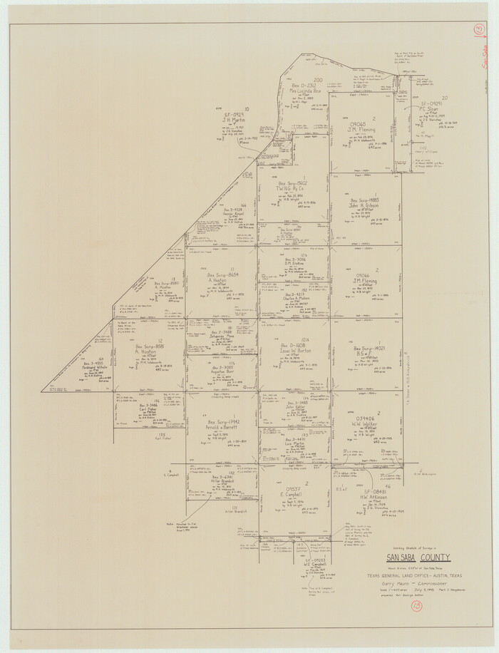 63801, San Saba County Working Sketch 13, General Map Collection