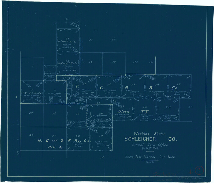 63803, Schleicher County Working Sketch 1, General Map Collection