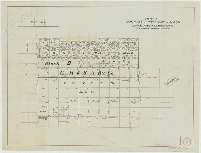 63804, Schleicher County Working Sketch 2, General Map Collection