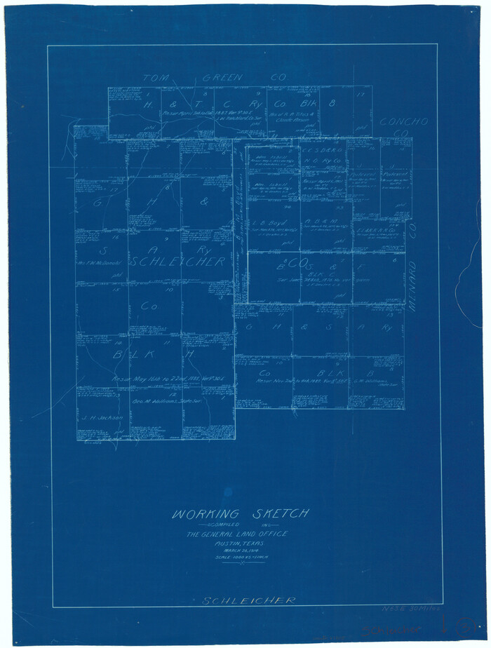 63805, Schleicher County Working Sketch 3, General Map Collection