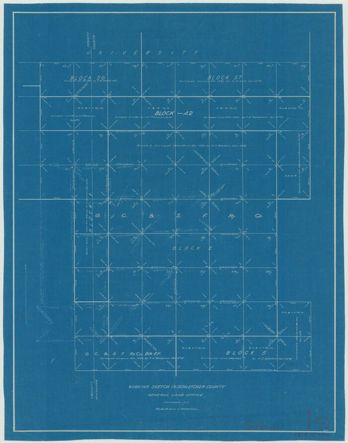 63808, Schleicher County Working Sketch 6, General Map Collection