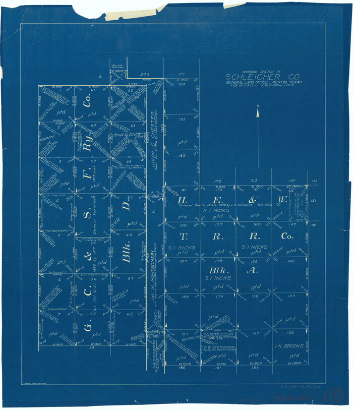 63810, Schleicher County Working Sketch 8, General Map Collection