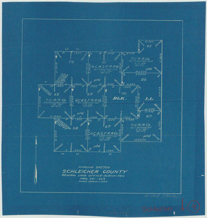 63811, Schleicher County Working Sketch 9, General Map Collection