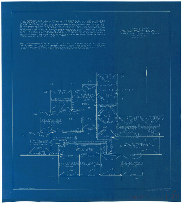 63812, Schleicher County Working Sketch 10, General Map Collection