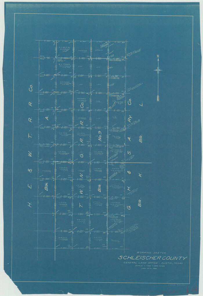 63816, Schleicher County Working Sketch 14, General Map Collection
