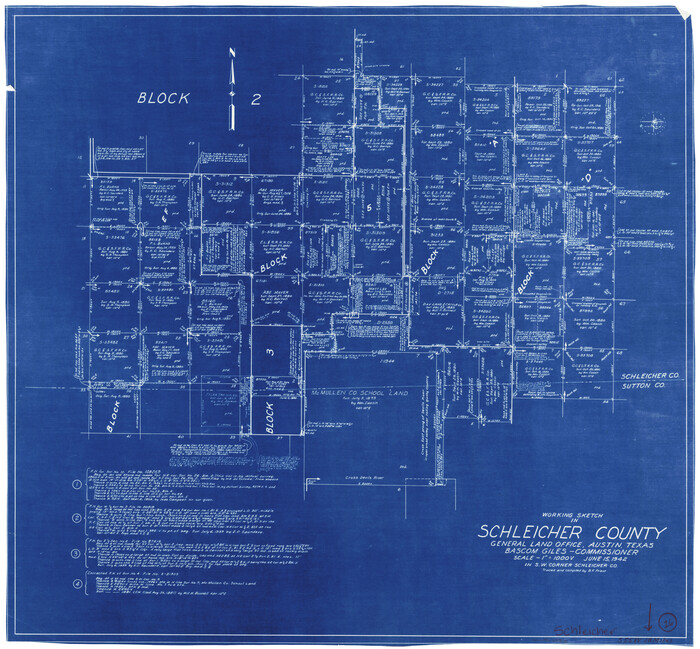 63818, Schleicher County Working Sketch 16, General Map Collection
