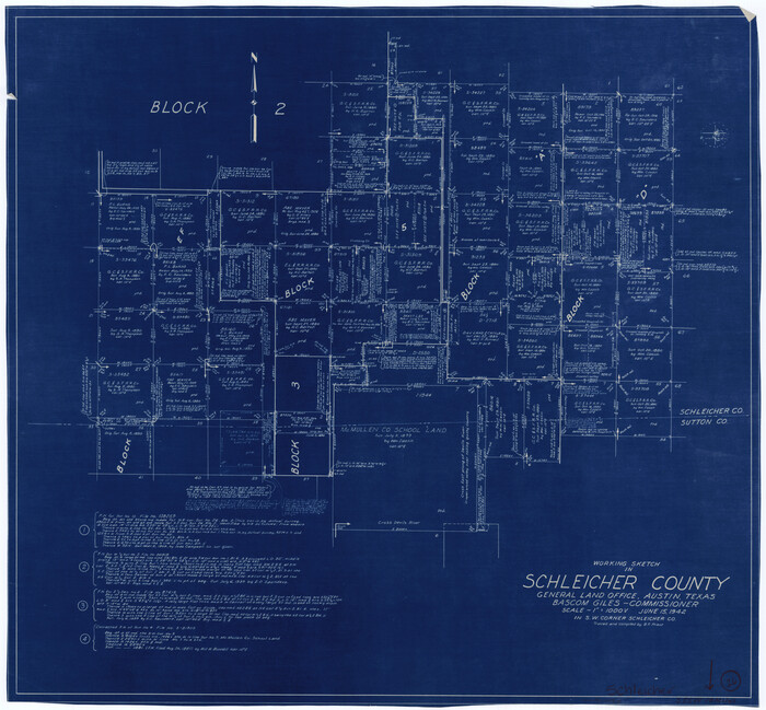 63818, Schleicher County Working Sketch 16, General Map Collection