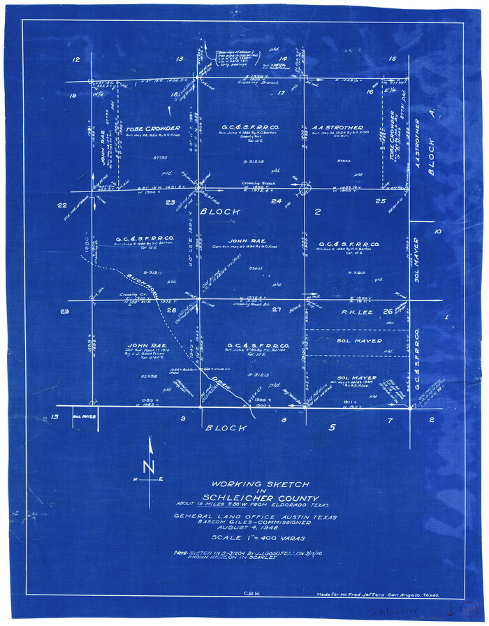 63820, Schleicher County Working Sketch 18, General Map Collection
