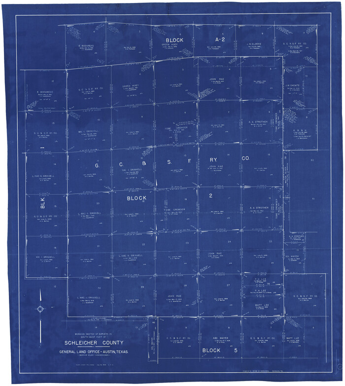 63821, Schleicher County Working Sketch 19, General Map Collection
