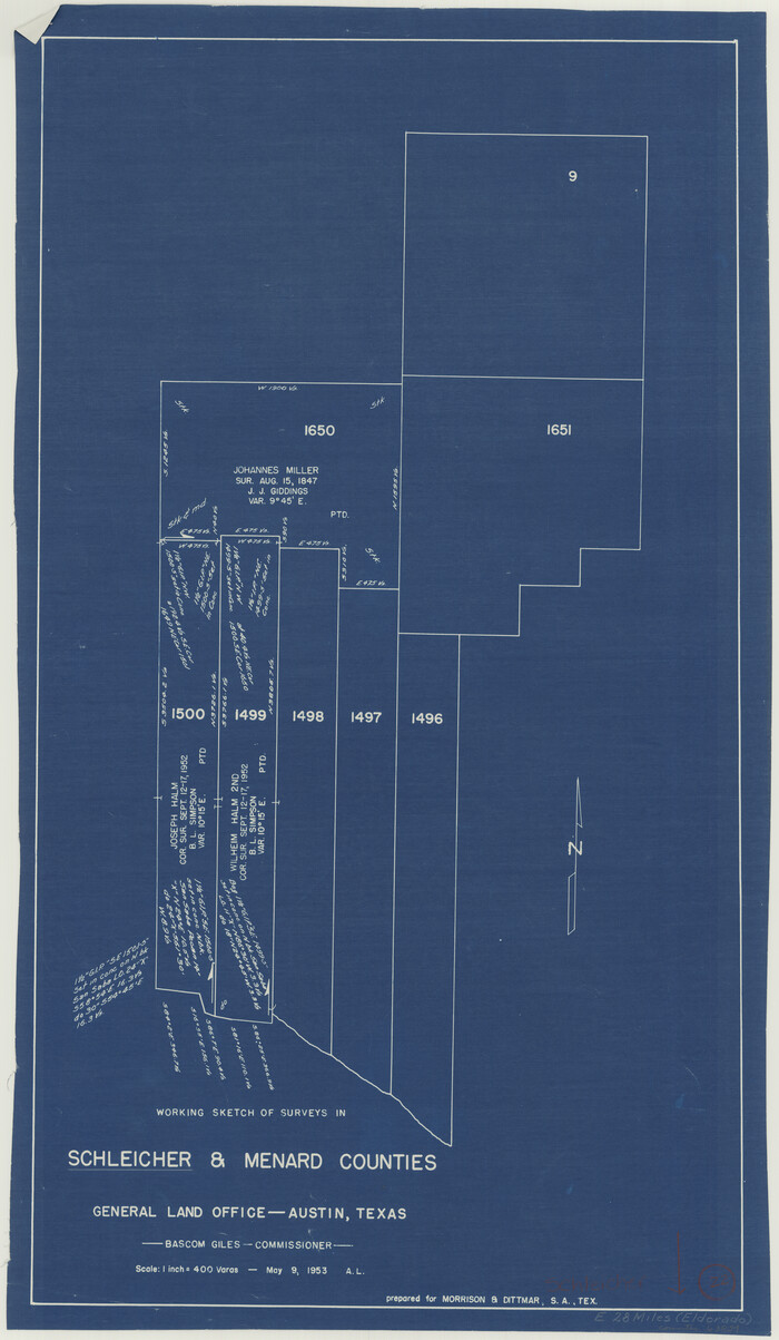 63824, Schleicher County Working Sketch 22, General Map Collection