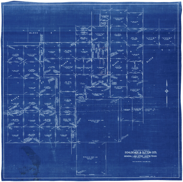63826, Schleicher County Working Sketch 24, General Map Collection
