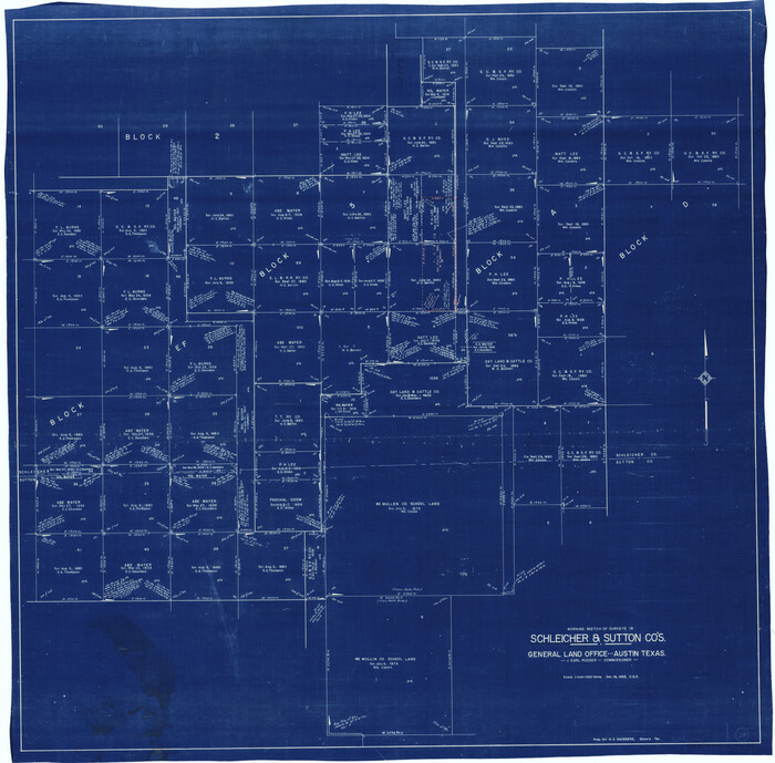 63826, Schleicher County Working Sketch 24, General Map Collection