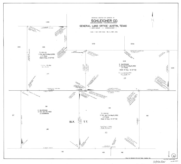 63828, Schleicher County Working Sketch 26, General Map Collection