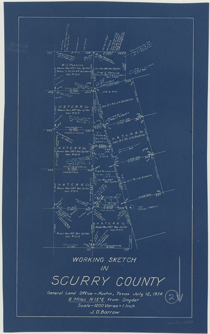 63831, Scurry County Working Sketch 2, General Map Collection
