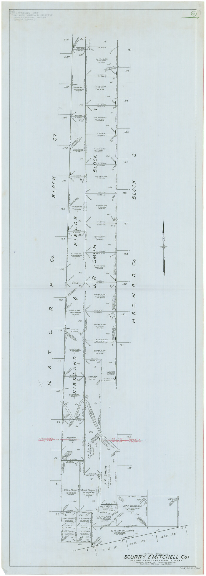 63834, Scurry County Working Sketch 5, General Map Collection