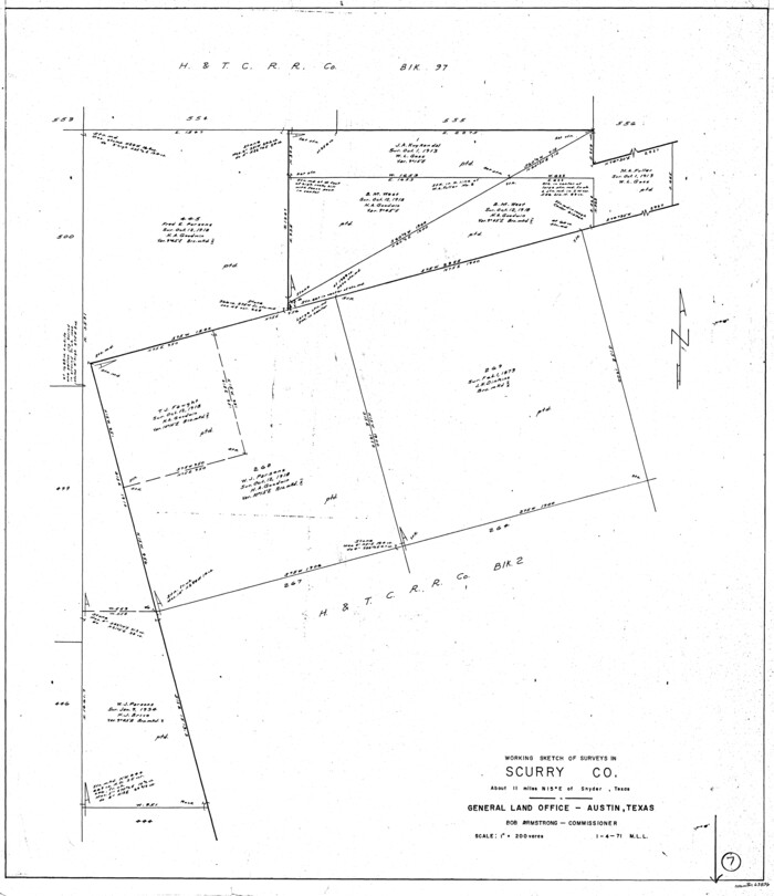 63836, Scurry County Working Sketch 7, General Map Collection