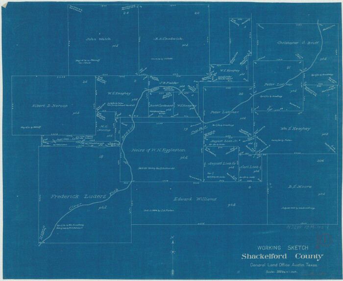 63841, Shackelford County Working Sketch 1, General Map Collection
