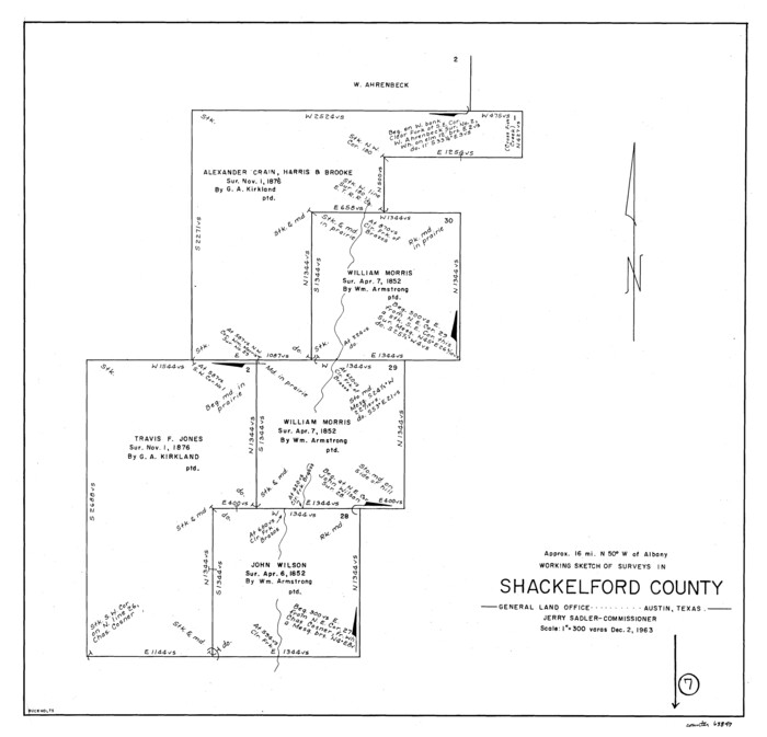 63847, Shackelford County Working Sketch 7, General Map Collection