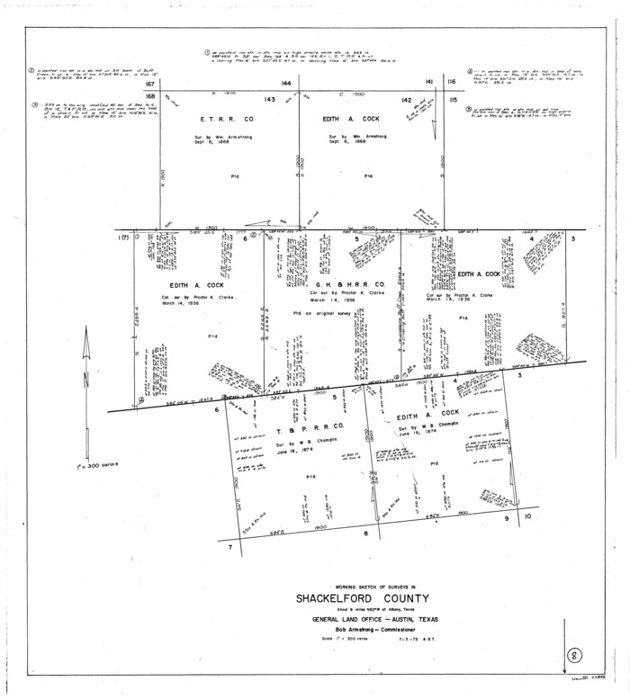 63848, Shackelford County Working Sketch 8, General Map Collection
