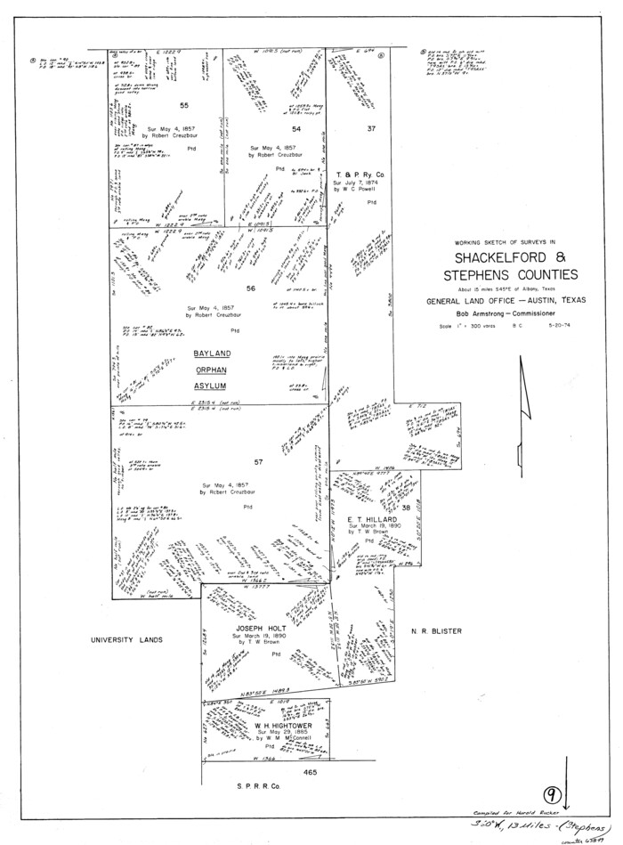 63849, Shackelford County Working Sketch 9, General Map Collection