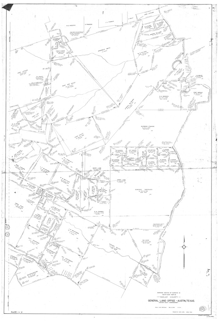 63865, Shelby County Working Sketch 12, General Map Collection
