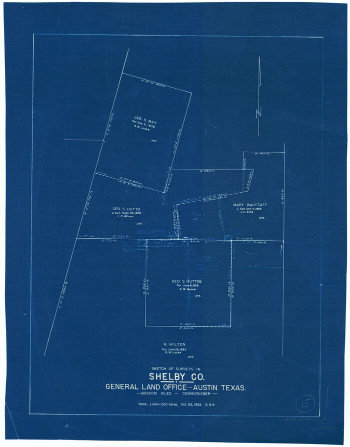 63868, Shelby County Working Sketch 15, General Map Collection