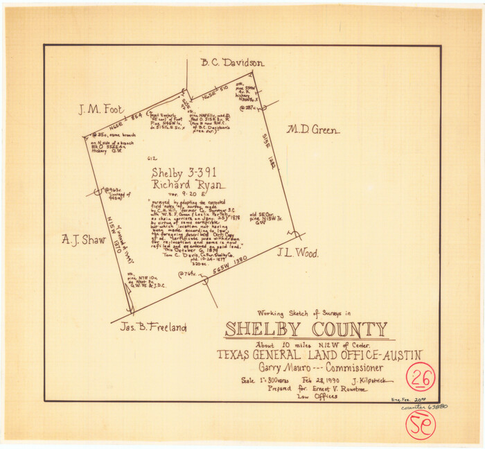 63880, Shelby County Working Sketch 26, General Map Collection