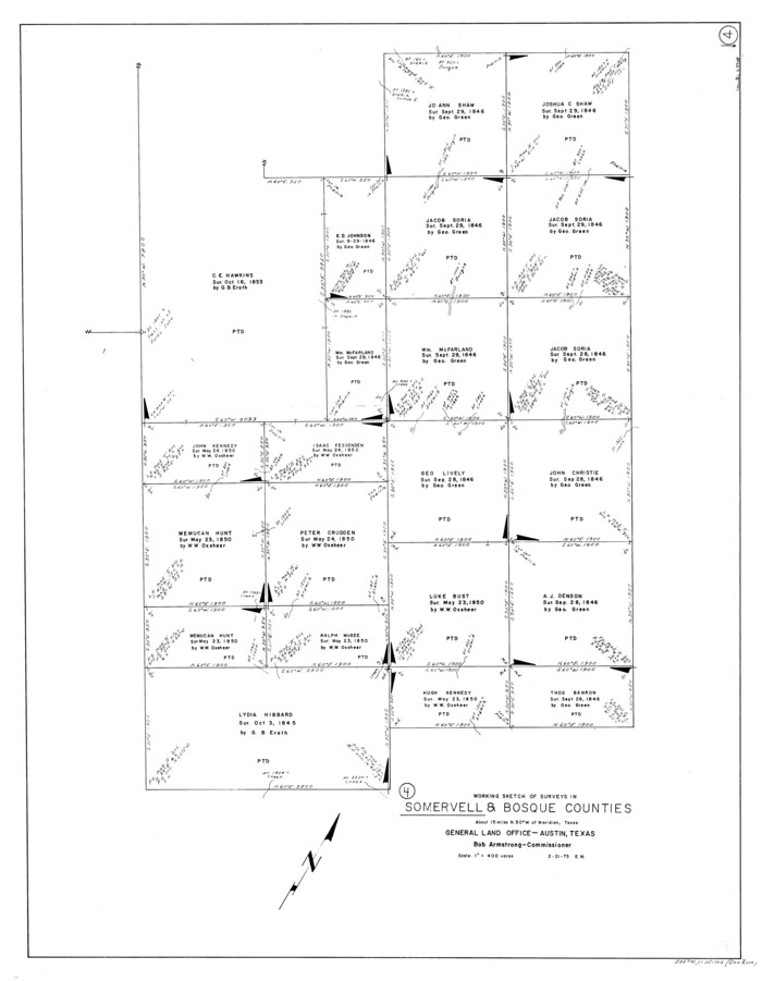 63908, Somervell County Working Sketch 4, General Map Collection