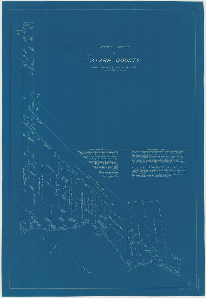 63921, Starr County Working Sketch 5, General Map Collection