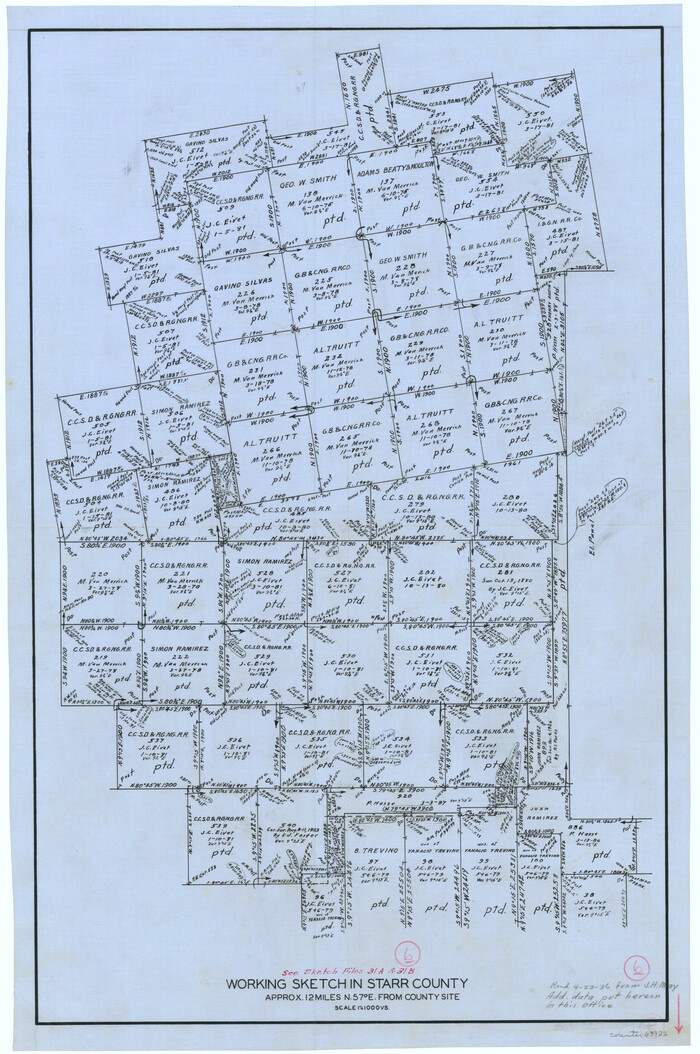 63922, Starr County Working Sketch 6, General Map Collection