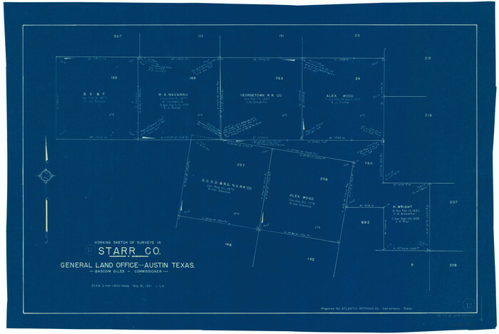 63929, Starr County Working Sketch 13, General Map Collection